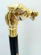 Antiques Era Victorian Designer Brass Horse Head Handle Wooden Walking StickCane - £26.94 GBP