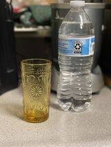 1 Vintage Brockway Glass American Concord Amber Juice Glass Goblet 4oz - $18.00