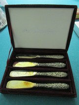 Godinger boxed Butter spread knives Silver plated set of 4 knives - £35.61 GBP