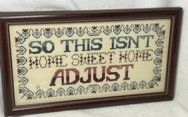 Funny embroidered sign sarcastic Home Sweet Home well made framed So this isn’t - £18.68 GBP