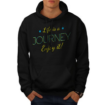 Wellcoda Life Journey Mens Hoodie, Motivation Casual Hooded Sweatshirt - £25.84 GBP+