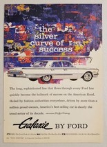 1960 Print Ad The Ford Galaxie 4-Door Car Silver Curve of Success - £9.19 GBP