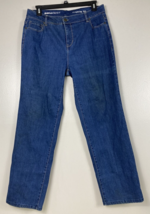 Avenue Straight Leg Jeans Womens Size 16 Average Blue Stretch Classic Denim - £11.17 GBP
