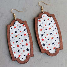 White Multicolor Polystyrene &amp; Wood 18K Gold-Plated Star Oval Drop Earrings - £11.18 GBP