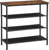 Shoe Shelf, Steel Frame, Industrial, Rustic Brown, And Black Vasagle Shoe Rack 4 - $46.96