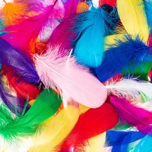 100 Pcs Natural Colorful Goose Feathers In Bulk 4-6 Inch(10-15 Cm) For C... - $11.99