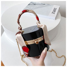 Round Acrylic Scarf Party Evening Clutch for Women Purses and Handbags Designer  - £39.68 GBP