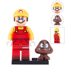 Builder Mario Goomba Mario Bros Custom Printed Lego Compatible Minifigur... - £2.39 GBP