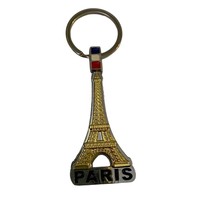 Aker Paris Keychain Eiffel Tower Charm Single Sided Souvenir Collector Novelty - £6.28 GBP