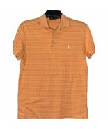 Polo Ralph Lauren Golf Shirt Size Small Orange With White Striped Mens SS - £14.21 GBP