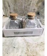 Horrizon 2Count Glass Spice Jars W/ Cork Lids. ShipN24hours-New - £10.07 GBP