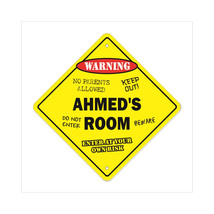 12 x 12 in. Crossing Zone Xing Room Sign - Ahmeds - $24.48