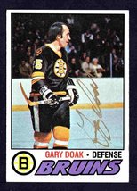 Boston Bruins Gary Doak (deceased 2017) Autograph Signed 1977 Topps Hockey Card  - £8.60 GBP