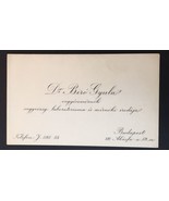 Vintage Chemical Engineer Business Card Budapest Hungary Dr. Biró Gyula - £9.07 GBP