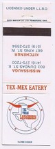 Matchbook Cover Texas Longhorn Tex-Mex Eatery Mississauga Kitchener Ontario - $0.98