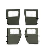 NEW Set of 4 Soft Canvas Doors, 2 Front &amp; 2 Rear, Green, Fits Military H... - $1,499.95