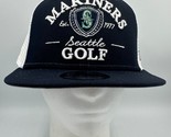 Seattle Mariners GOLF New Era 9Fifty Snapback Hat Navy Mesh Snapback - $26.11