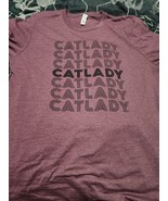 Ladies Cat Lady T Shirt Cat Lovers Tee Size Large - $12.18 CAD