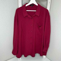 Fred David Button Front Blouse * maroon * 2XL - £11.22 GBP