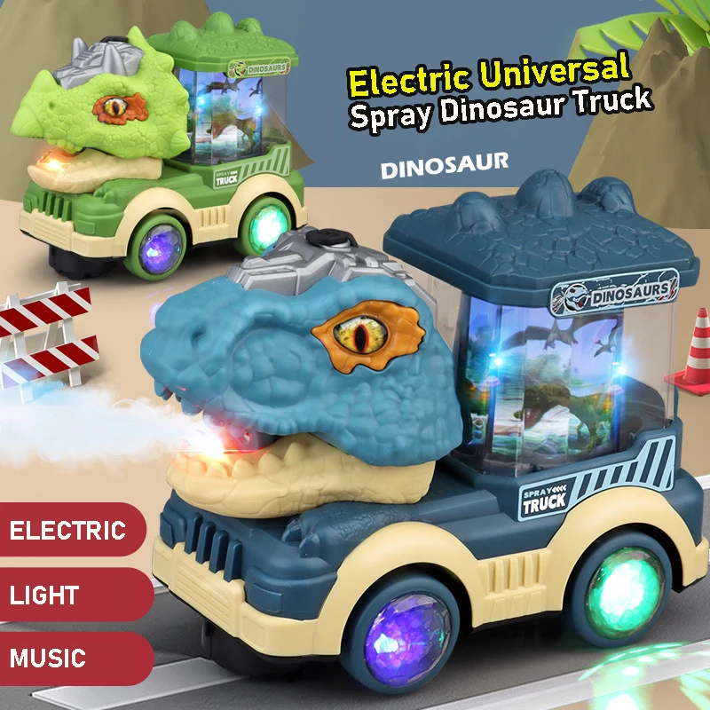 Electric Spray Dinosaur Car Tyrannosaurus Rex Triceratops Universal Driving with - £23.52 GBP