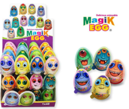 Eggs Time - 8 Magik Eggs (20g each) Comes with Chocolate + Toy + Game - £6.68 GBP