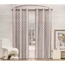 contemporary moroccan trellis grommet two panel blackout window curtain - $31.68