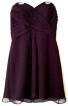 Bill Levkoff dress size 14 sleeveless plum color, knee length - £26.79 GBP