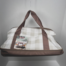 Scarlet Skye Farmhouse Plaid 2-Tier Pot Luck Tote Picnic Food Bag New wi... - £7.49 GBP