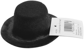 Stiffened Felt Top Hat 3 Inches Black - £11.99 GBP