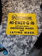 very rare Wirthmore Hi-Ener-G 16 metal sign 13.5&quot; x 10.5&quot; - $158.40