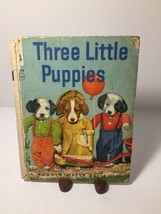 RARE Vintage Three Little Puppies Children&#39;s A Rand McNally Elf Book 1951 - £3.09 GBP