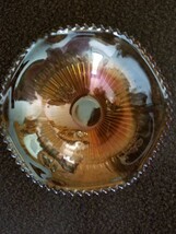 Vintage Candy/Nut Dish ~ Carnival Glass ~  Orange Marigold ~ Footed ~ 6.5&quot; Diame - £17.64 GBP