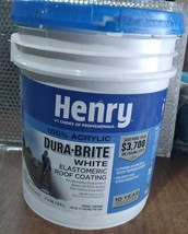Henry Dura-Brite White Elastomeric Roof Coating 4.75 Gal Seal Roof Leaks... - $119.72