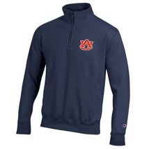 Champion NCAA Auburn Tigers-1/4 Zip Pullover Navy Men&#39;s Large - £29.36 GBP