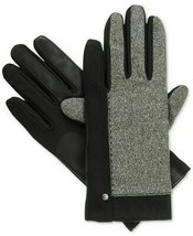 ISOTONER Black Stretch Tweed smarTouch Womens Fleece Lined Gloves M L - £21.69 GBP
