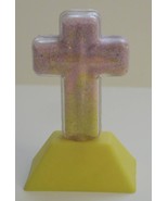 Colored Sand Filled Cross on Stand, 3in Tall, Vintage, hand-made - €4,74 EUR