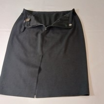 Grace Elements Women’s Back Zipper & Slit Black Skirt Size 10 image 2