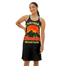 Women&#39;s &quot;I&#39;d Rather Be Climbing Mountains&quot; Racerback Dress (All-Over-Pri... - £36.52 GBP+