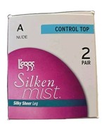2-Pair ~ L&#39;eggs Silken Mist ~ Sheer Leg ~ NUDE ~ Size A SMALL ~ Pantyhose - $21.05 CAD