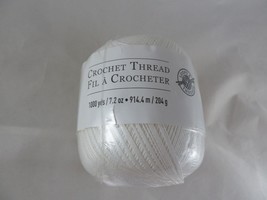 Loops and Threads crochet thread white 1000 Yards - £4.65 GBP