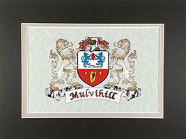 Mulvihill Irish Coat of Arms Print - Frameable 9&quot; x 12&quot; - $24.00