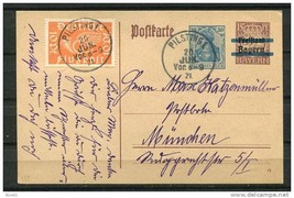 Germany/Bavaria 1921 Postal Stationary Card sent to Munich Mixed frankagle - £10.25 GBP