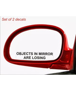 OBJECTS IN MIRROR ARE LOSING DECAL STICKER REAR VIEW MIRROR DECALS STICK... - €8,50 EUR