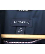 Lands End Navy Button Up Cotton Rain Pea Coat Peacoat Trench Jacket M 44... - £39.31 GBP