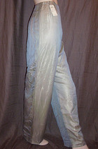 Bill Blass Blue Silk Chiffon and Gold Silk Lamé Shimmering Pants 12 NWT - $680.00
