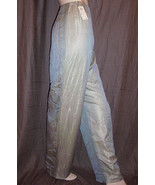Bill Blass Blue Silk Chiffon and Gold Silk Lamé Shimmering Pants 12 NWT - $932.97 CAD