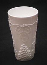 Old Vintage Harvest Milk Glass by Colony 5-3/4&quot; Cooler Tumbler Grapes &amp; Leaves - £13.29 GBP