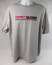 Tommy Hilfiger American Classics Men&#39;s Grey T-Shirt Size XL Raised letters - £7.60 GBP