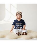Baby 1st Birthday Football Outfit  First Year Down Navy Blue Jersey &amp; Av... - $35.00