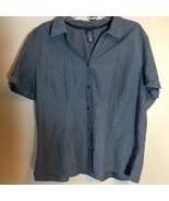 Basic Editions Denim Short Sleeved Button Shirt Sz XL - £6.61 GBP